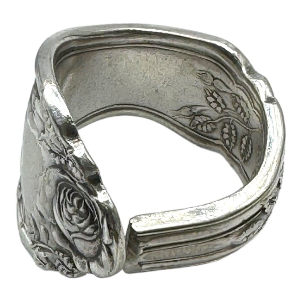 Artisan Spoon Ring Made from ANTIQUE ROCKFORD S.P. CO. 5 Star SILVERPLATE Spoon - Picture 7 of 16